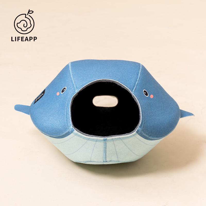❰免運❱ LIFEAPP 寵愛貓窩 海洋版 台灣製造 喵星人 小窩 寵物袋 居住空間 貓咪 秘密基地 小屋 貓塔 洞穴-細節圖7