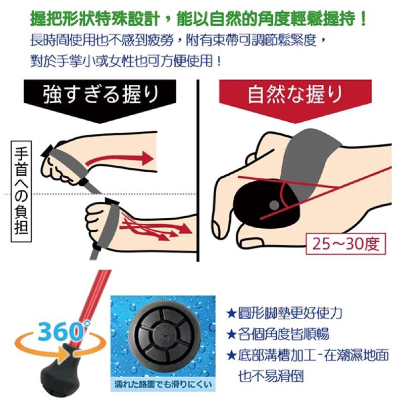 ❰免運❱ Sinano 鈦好握健走杖 登山杖 運動 行動輔具館 日本製造 拐杖 可調高低 輕量化材質 鈦合金 拐杖-細節圖4