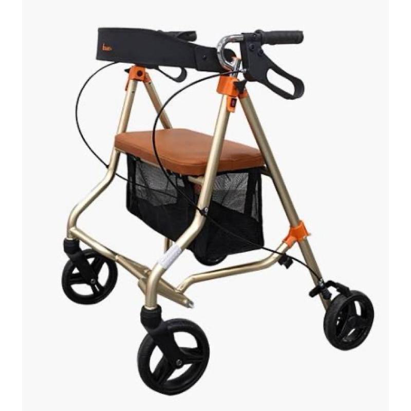 ❰免運❱ 悅康品家 樂活助行車 帶輪型助步車 助行椅 鋁合金 輕量化 助步車 助走器 菜籃車 輔具 助行器-細節圖5