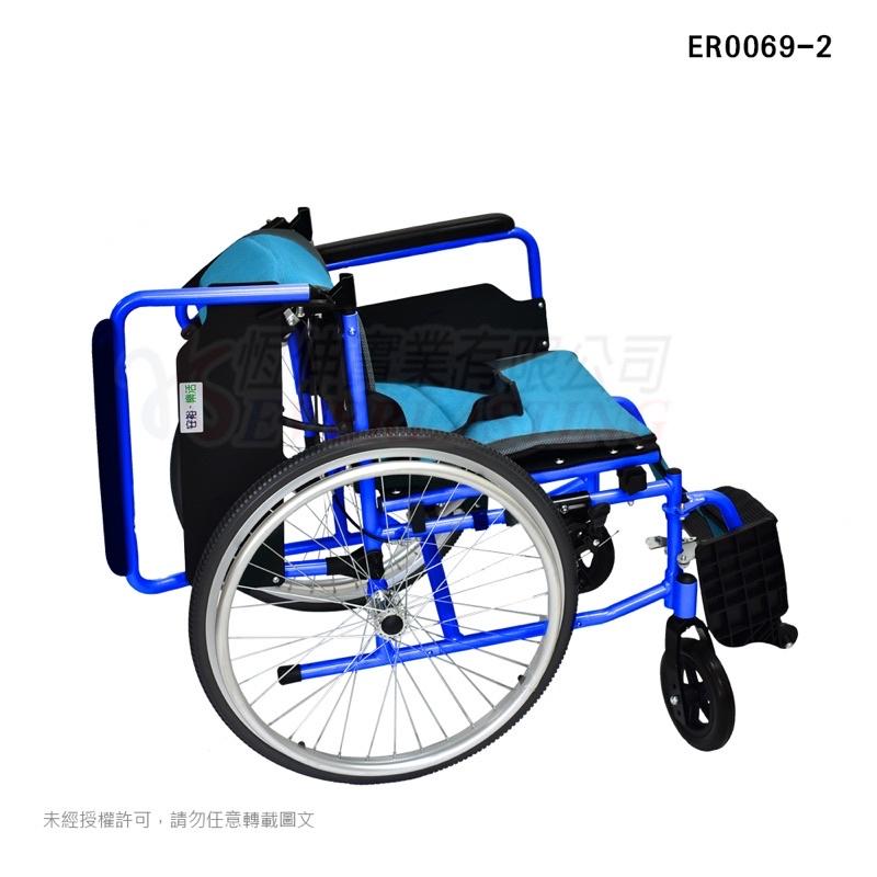 ❰免運❱ 恆伸 ER0069-2 掀手拆腳折背移位型輪椅 16吋座寬 輪椅B+A款 輪椅 鋁合金 輔具 補助 銀髮-細節圖3