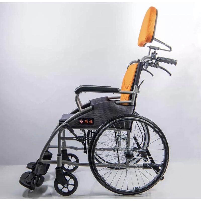 ❰免運❱ 均佳 JW-125 鋁合金輪椅+靠頭組 輪椅B款 輕量化 鋁合金 輪椅 輔具 銀髮 機構 補助 長照機構-細節圖4