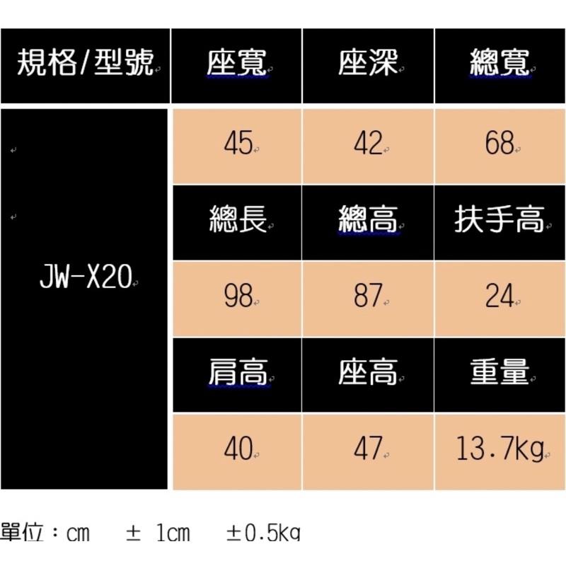 ❰免運❱ 均佳 JW-X20 鋁合金流線型輪椅 便利型 輪椅B款 輕量化 鋁合金 輪椅 輔具 銀髮 機構 補助-細節圖6
