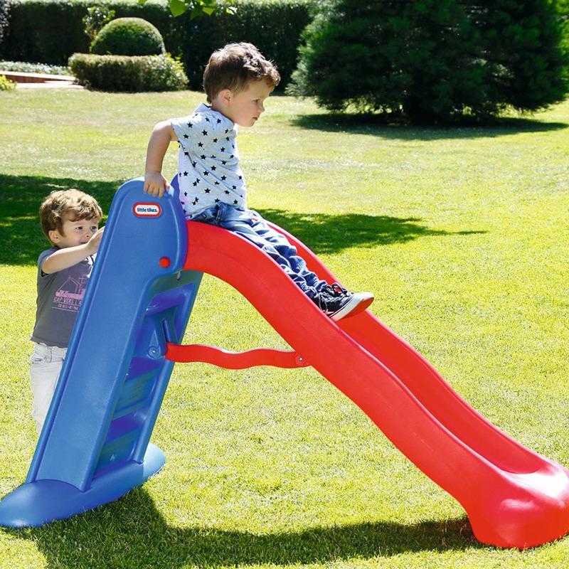 ❰免運❱ little tikes 遊戲大滑梯 紅藍 遊戲區 兒童學習玩具 溜滑梯 平衡訓練 室外遊戲-細節圖2
