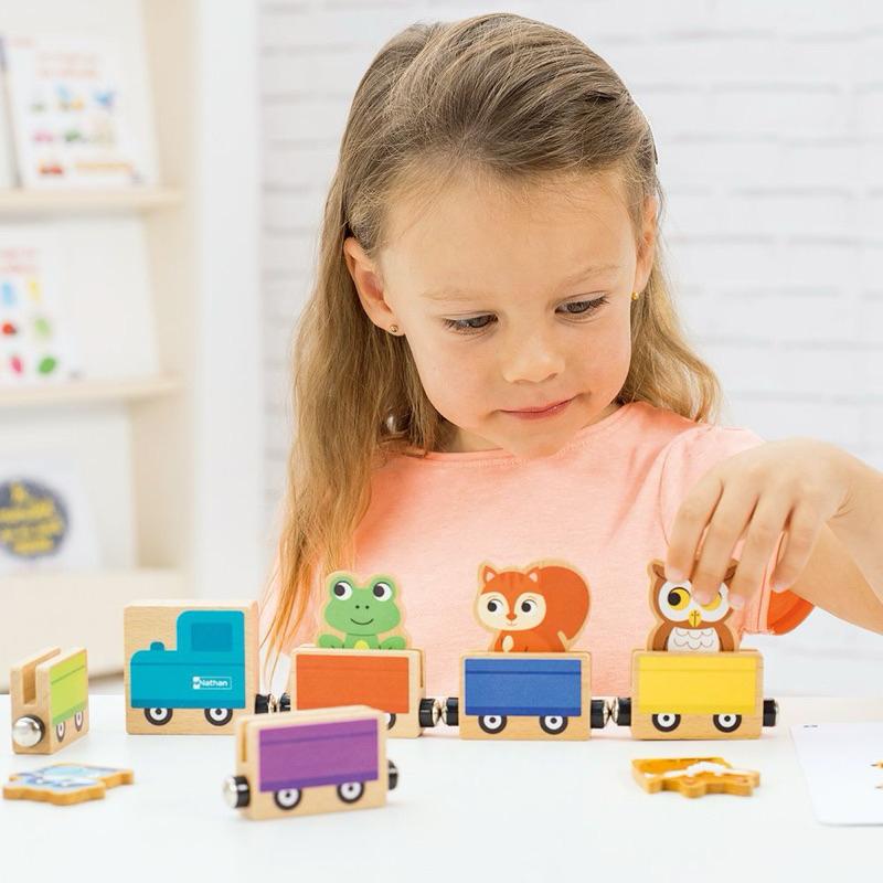 ❰免運❱ Nathan 解謎小火車 桌遊 兒童學習玩具 手眼協調訓練 益智玩具 遊戲 觸覺刺激 邏輯思考 小孩玩具-細節圖2