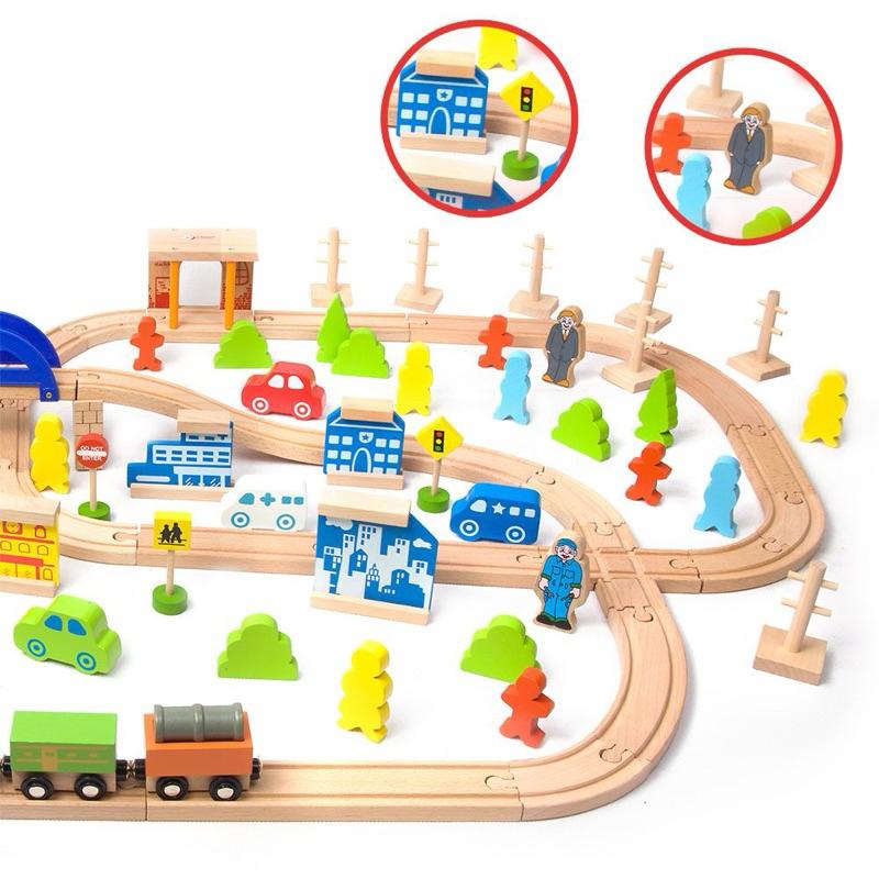 ❰免運❱ Classic World 火車軌道-110件 兒童學習玩具 手眼協調訓練 益智玩具 遊戲 觸覺刺激 邏輯思考-細節圖2