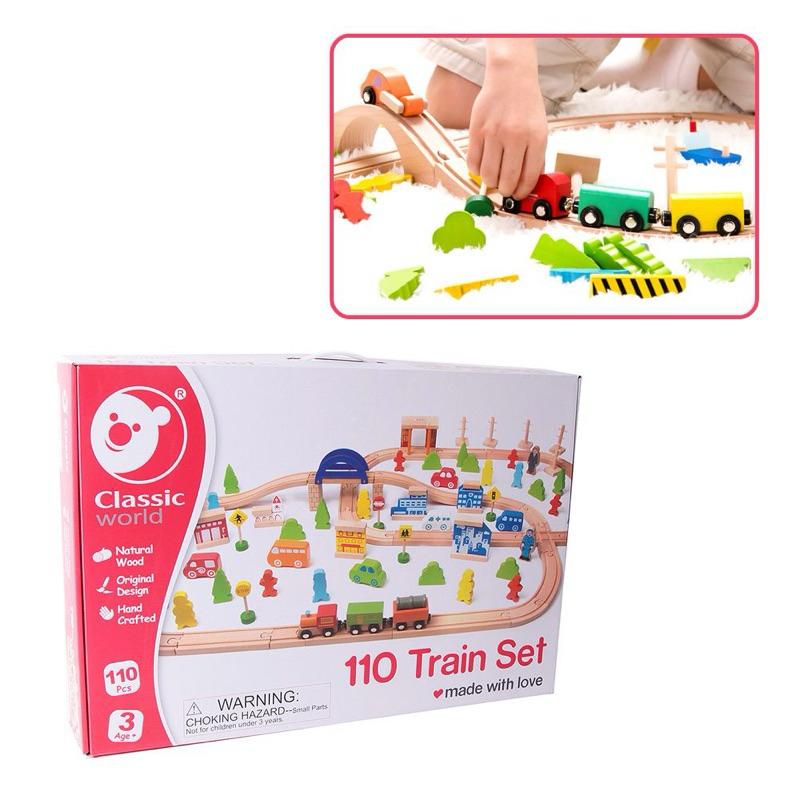❰免運❱ Classic World 火車軌道-110件 兒童學習玩具 手眼協調訓練 益智玩具 遊戲 觸覺刺激 邏輯思考-細節圖4