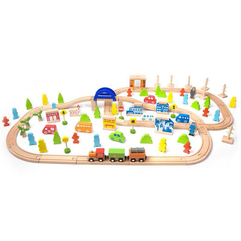 ❰免運❱ Classic World 火車軌道-110件 兒童學習玩具 手眼協調訓練 益智玩具 遊戲 觸覺刺激 邏輯思考-細節圖8