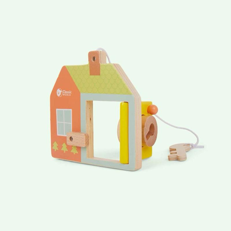 ❰現貨❱ Classic World 蒙式學習趣味門鎖 桌遊 兒童學習玩具 手眼協調訓練 益智玩具 遊戲 觸覺刺激 邏輯-細節圖4