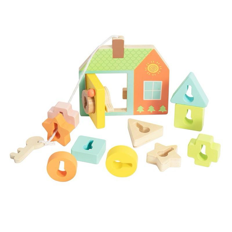 ❰現貨❱ Classic World 蒙式學習趣味門鎖 桌遊 兒童學習玩具 手眼協調訓練 益智玩具 遊戲 觸覺刺激 邏輯-細節圖8