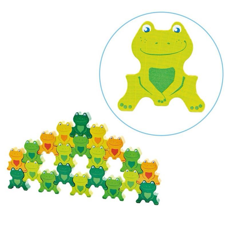 ❰免運❱ HABA 青蛙疊疊樂 桌遊 兒童學習玩具 手眼協調訓練 益智玩具 遊戲 觸覺刺激 邏輯思考 小孩玩具 幼稚園-細節圖3