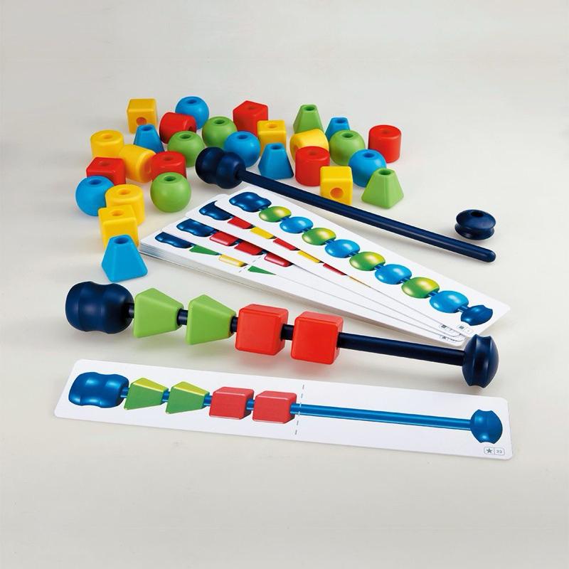 ❰免運❱ Nathan 放大版形狀串珠 桌遊 兒童學習玩具 手眼協調訓練 益智玩具 遊戲 觸覺刺激 邏輯思考 小孩玩具-細節圖2