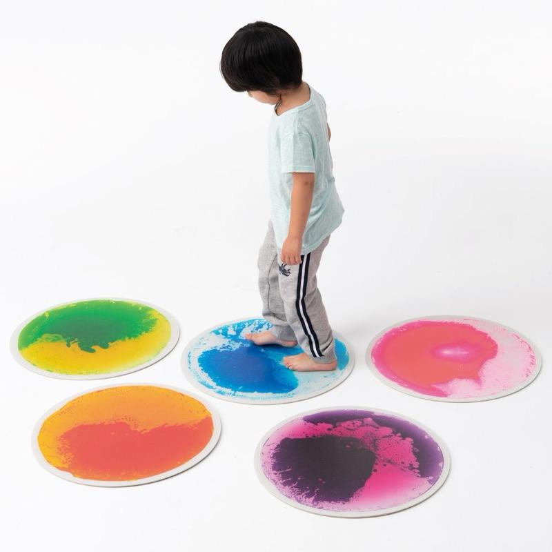 ❰免運❱ SURFLOOR水彩地墊-圓形 兒童地墊 手眼協調訓練 益智玩具 遊戲 觸覺刺激 邏輯思考 學習設備 小孩玩具-細節圖2