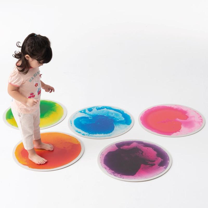 ❰免運❱ SURFLOOR水彩地墊-圓形 兒童地墊 手眼協調訓練 益智玩具 遊戲 觸覺刺激 邏輯思考 學習設備 小孩玩具-細節圖3