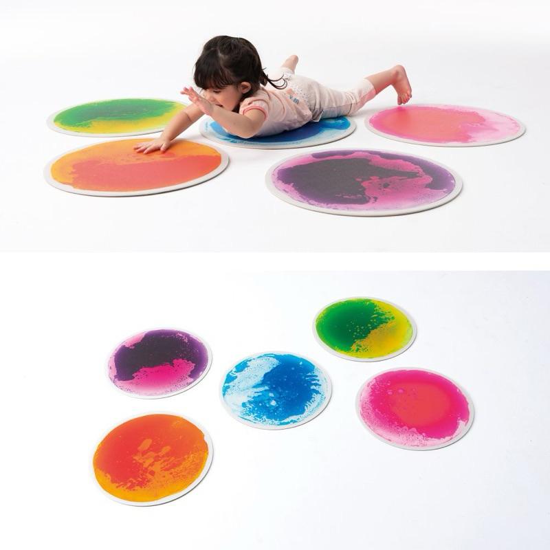 ❰免運❱ SURFLOOR水彩地墊-圓形 兒童地墊 手眼協調訓練 益智玩具 遊戲 觸覺刺激 邏輯思考 學習設備 小孩玩具-細節圖5