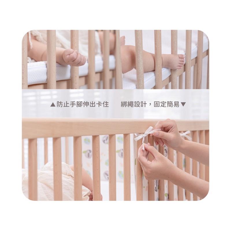 ❰免運❱ QSHION 樹懶懶透氣防撞床圍 台灣製造 安全護欄 嬰兒用品 嬰兒床護欄 嬰兒 坐墊 保護防撞 抑菌防蟎-細節圖4