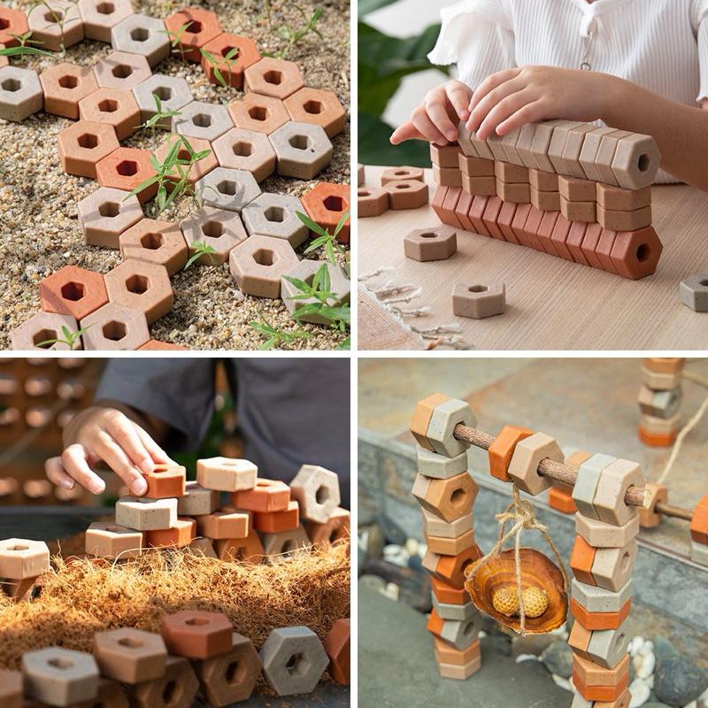 ❰免運❱ guidecraft 我的小磚業-六角磚 兒童玩具 手眼協調訓練 益智玩具 遊戲 觸覺刺激 邏輯思考 小孩玩具-細節圖6