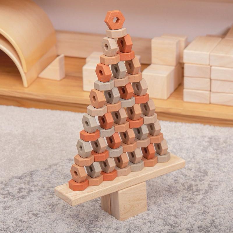 ❰免運❱ guidecraft 我的小磚業-六角磚 兒童玩具 手眼協調訓練 益智玩具 遊戲 觸覺刺激 邏輯思考 小孩玩具-細節圖7