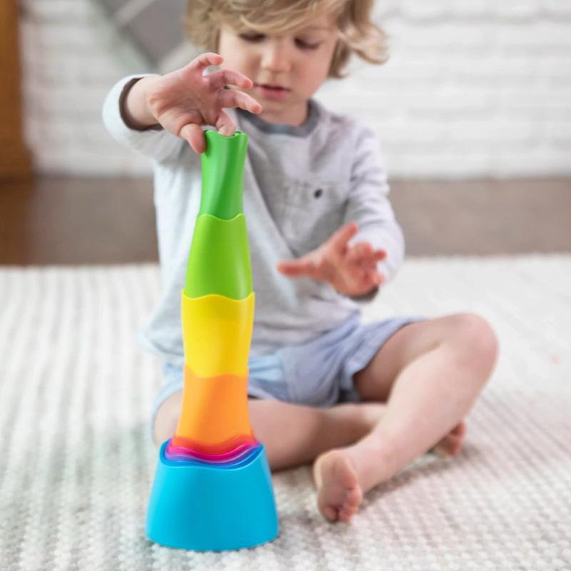 ❰免運❱ FatBrain 轉轉升降塔 兒童玩具 手眼協調訓練 益智玩具 遊戲 觸覺刺激 邏輯思考 學習設備 小孩玩具-細節圖3