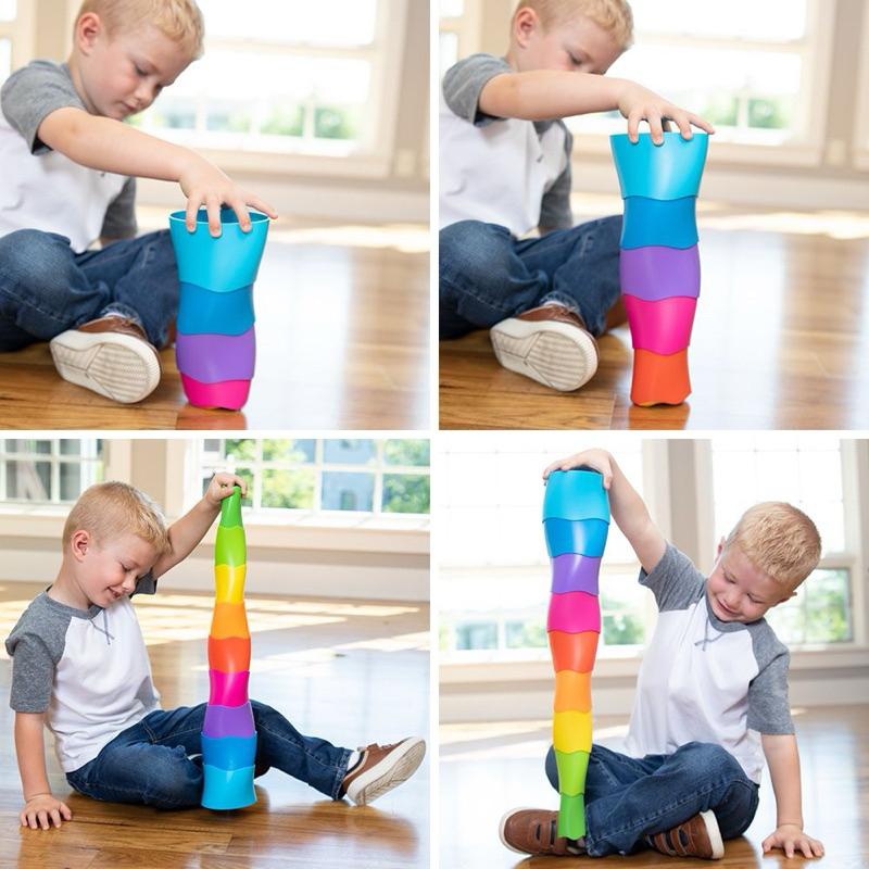 ❰免運❱ FatBrain 轉轉升降塔 兒童玩具 手眼協調訓練 益智玩具 遊戲 觸覺刺激 邏輯思考 學習設備 小孩玩具-細節圖6