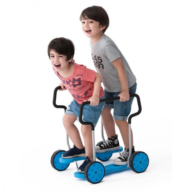 ❰免運❱ Weplay 雙人平衡踩踏車 台灣製造 平衡練習 學習控制 手眼腳協調 室內活動 幼教用品 遊戲 兒童玩具-細節圖2