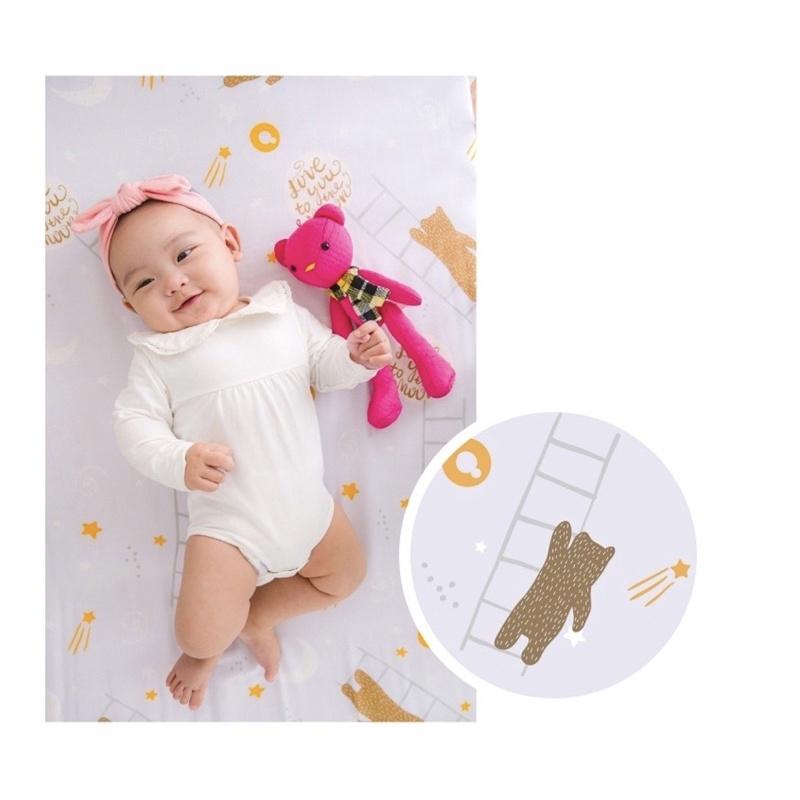 ❰免運❱ QSHION 夢想熊透氣純棉床包 台灣製造 嬰兒用品 親膚 透氣 安全無毒 高彈性 抑菌防蟎 床單 嬰兒床單-細節圖3