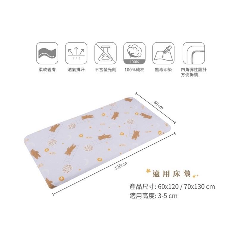 ❰免運❱ QSHION 夢想熊透氣純棉床包 台灣製造 嬰兒用品 親膚 透氣 安全無毒 高彈性 抑菌防蟎 床單 嬰兒床單-細節圖4