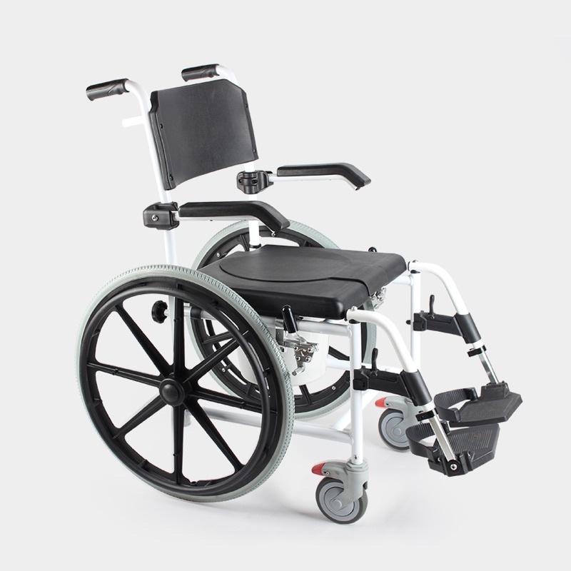 ❰免運❱ 悅康 3合1洗澡椅 5吋 24吋 航空級 鋁合金+不鏽鋼 沐浴椅 有輪 便盆椅 輪椅 多功能 洗澡椅 三合一-細節圖6