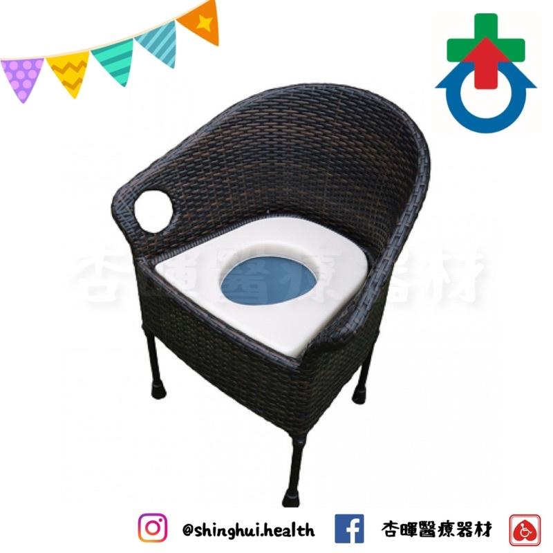 ❰免運❱ 杏華 Jl8510 PE藤 鋁製便器椅 鋁合金 輕量化 便盆椅 銀髮 輔具 補助 居家-細節圖2