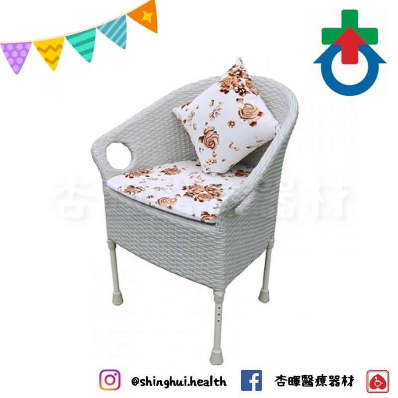 ❰免運❱ 杏華 Jl8510 PE藤 鋁製便器椅 鋁合金 輕量化 便盆椅 銀髮 輔具 補助 居家-細節圖3