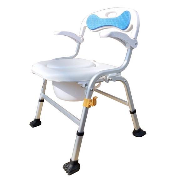 ❰免運❱ 杏華 二合一可收合洗澡便器椅 鋁合金 輕量化 便盆椅 洗澡椅 沐浴椅 銀髮 輔具 補助-細節圖2