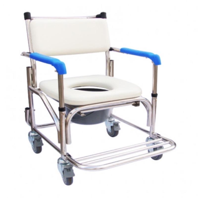 ❰免運❱ 杏華 ST021-2B 不鏽鋼附輪便器椅 不鏽鋼 便盆椅 洗澡椅 沐浴椅 銀髮 輔具 不銹鋼-細節圖2