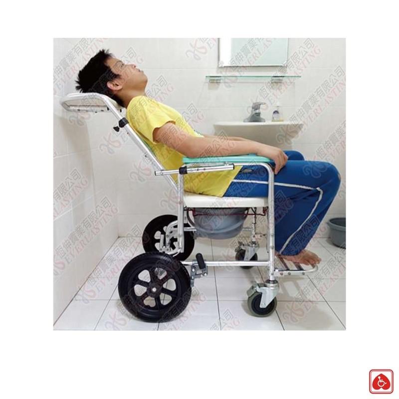 ❰免運費❱ 恆伸 鋁合金四輪固定洗澡便椅 ER-4352 銀髮輔具 便盆椅-細節圖7