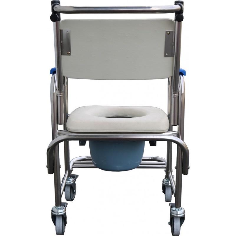 ❰免運❱ 杏華 ST020-23B 不鏽鋼 附輪便器椅 不鏽鋼 便盆椅 洗澡椅 沐浴椅 銀髮 輔具 不銹鋼-細節圖3