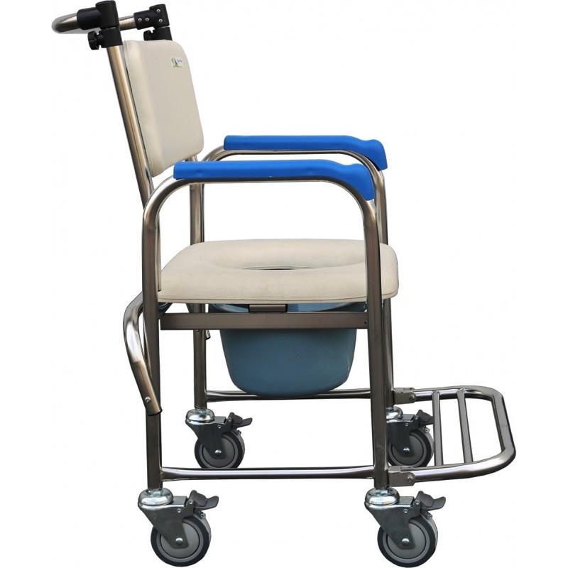 ❰免運❱ 杏華 ST020-23B 不鏽鋼 附輪便器椅 不鏽鋼 便盆椅 洗澡椅 沐浴椅 銀髮 輔具 不銹鋼-細節圖4