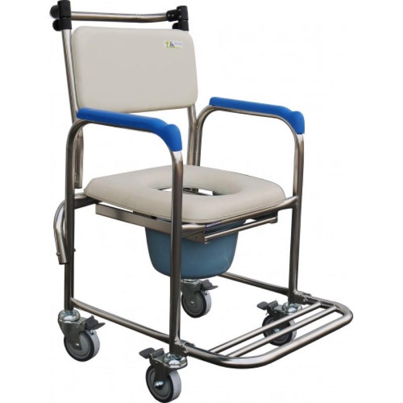 ❰免運❱ 杏華 ST020-23B 不鏽鋼 附輪便器椅 不鏽鋼 便盆椅 洗澡椅 沐浴椅 銀髮 輔具 不銹鋼-細節圖7