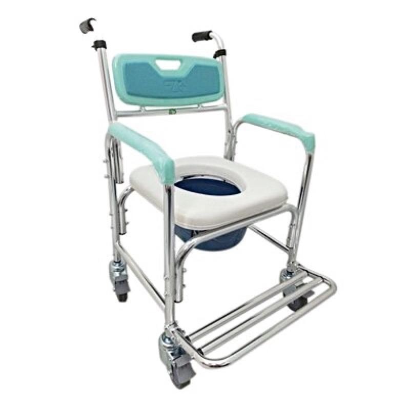 ❰免運❱ 富士康 FZK-4301 固定有輪便盆椅 附輪 便盆椅 扶手 原廠公司貨 洗澡椅 沐浴椅 有輪便盆椅 長照輔具-細節圖2