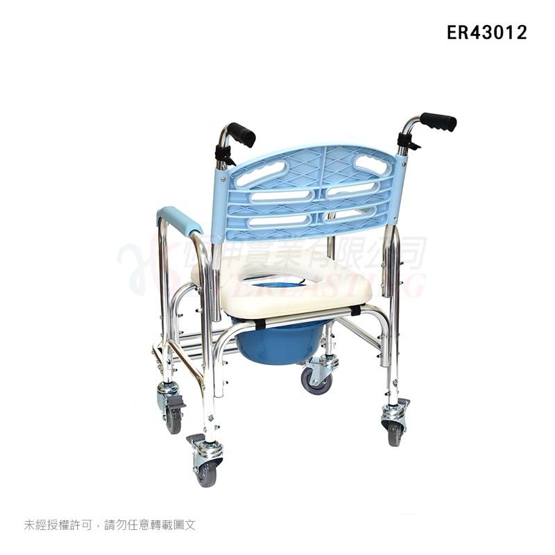 ❰免運❱ 恆伸 ER43012 鋁合金有輪固定便椅-大背 台灣製造 便盆椅 有輪便盆椅 固定式 便器椅 銀髮輔具-細節圖6
