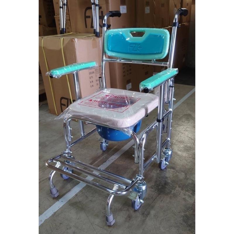 ❰免運❱ 富士康 便盆椅 扶手升降 防傾 FZK-4306 附輪 軟墊 洗澡椅 沐浴椅 四輪可固定 FZK 原廠公司貨-細節圖4