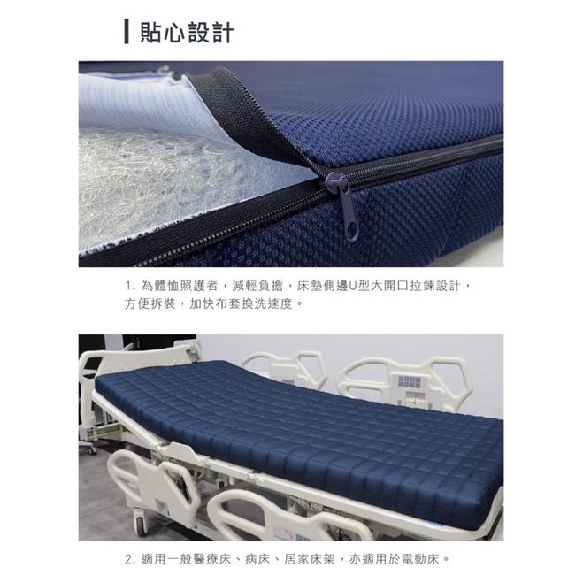 ❰免運❱ QSHION 透氣分壓床墊 透氣床墊 彈力床墊 電動床 醫療床 台灣製造 一體4D高含氧纖維 單人床墊 床墊-細節圖6
