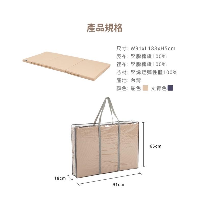 ❰免運❱ QSHION 三折式S形摺疊單人床墊 台灣製造 單人床墊 折疊床墊 露營床墊 全無毒 抑菌防蟎-細節圖8