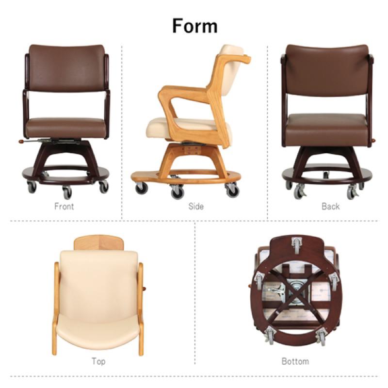 ❰免運❱ Glory plan 室內移動椅 木質旋轉椅 室內椅 辦公椅 餐桌椅 居家生活 傢俱 木椅 帶輪椅 餐廳-細節圖5