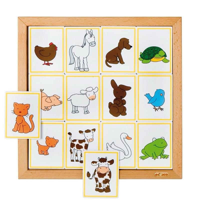 ❰免運❱ educo 動物寶寶組 桌遊 兒童學習玩具 手眼協調訓練 益智玩具 遊戲 觸覺刺激 邏輯思考 小孩玩具 幼稚園-細節圖2