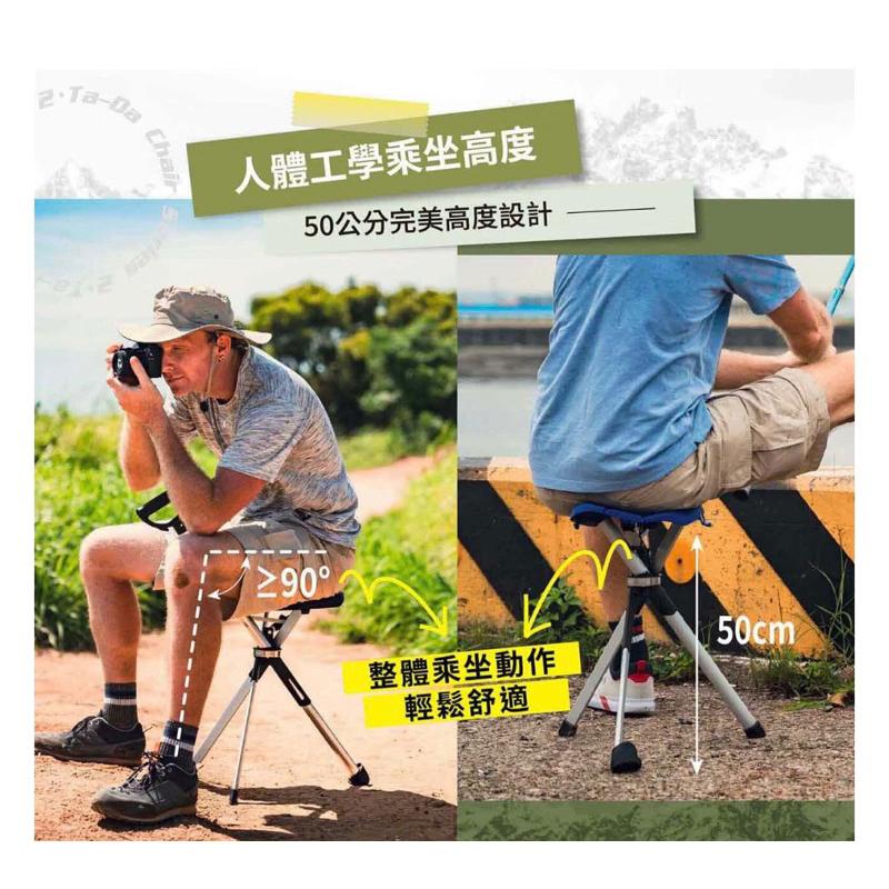 ❰免運❱ Ta-Da 泰達隨身椅 全新第二系列自動手杖椅  登山杖釣魚椅 戶外拐杖椅 可折疊座杖 登山助力杖 坐式健走杖-細節圖6