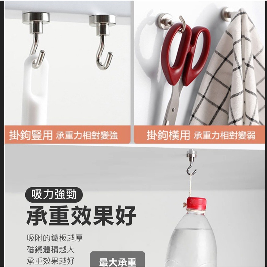 【平價用品】 磁鐵掛勾 磁鐵勾 家用磁性掛鉤 金屬鍍色磁鐵掛鉤 強力磁鐵 吸鐵 掛勾 萬用多用途掛鉤 露營吊掛帳篷-細節圖3