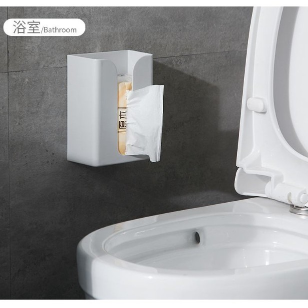 【平價用品】 紙巾盒 防水 面紙盒 衛生紙架 掛壁紙巾盒 捲紙筒 收納架 浴室置物架 收納 衛生紙 創意 素色 簡約風-細節圖2