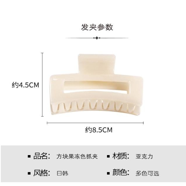 【平價用品】 大髮夾 鯊魚夾 抓夾 大怪夾 韓版 髮飾 髮夾 盤髮 果凍色 大鯊魚夾 長方形縷空鯊魚夾 日韓 INS-細節圖2