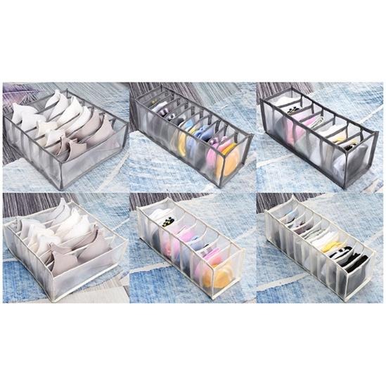 【平價用品】 日式收納 衣物分隔收納袋 抽屜收納 貼身衣物收納 網格收納 内衣褲收納盒 整理格 襪子 網狀收納袋 收納格-細節圖3