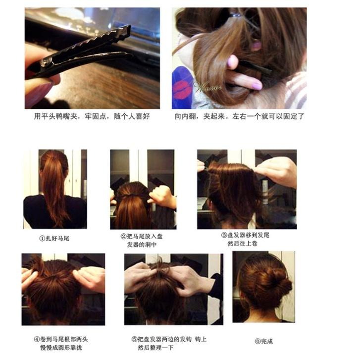 【平價用品】 編髮4件組 盤髮針 穿髮棒 整髮器 編髮造型工具 紮辮子 穿髮針 盤髮器 編髮神器 花樣拉髮針 懶人編髮器-細節圖6