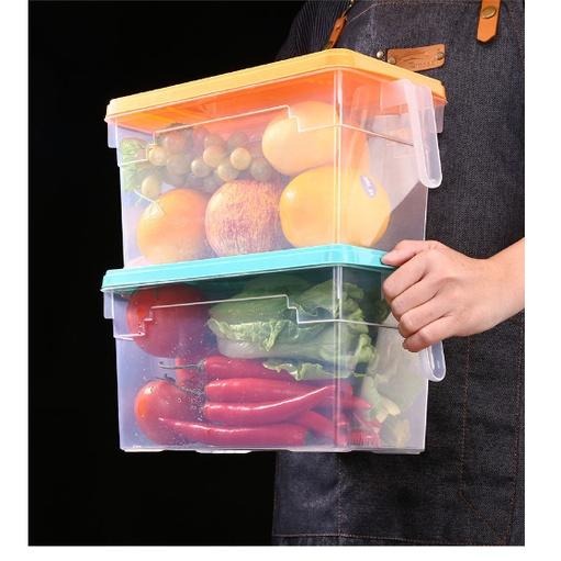 【平價用品】 手把冰箱收納盒 冰箱收納盒 保鮮盒 密封盒 保鮮塑料盒 置物盒 塑料盒 儲物神器 透明收納盒 大容量-細節圖3