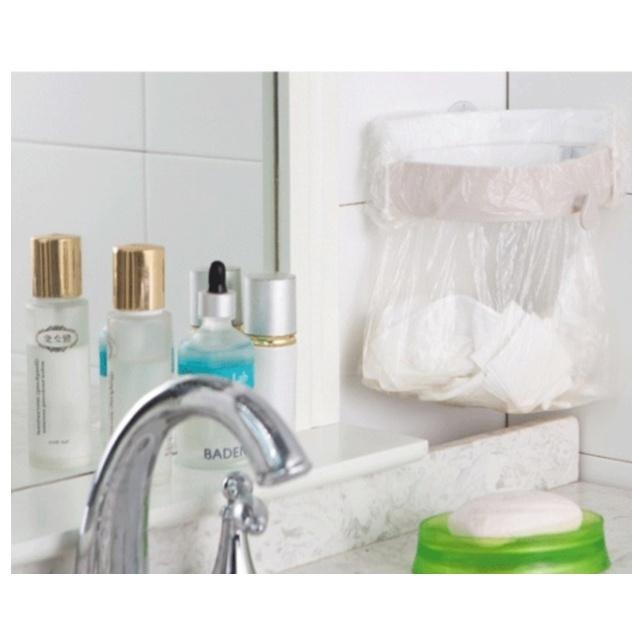 【平價用品】 水槽垃圾架 回收桶 垃圾桶 强力三吸盤 防臭 廚餘袋 收納架 日韓 水槽可夾式垃圾架 居家 清潔 垃圾桶架-細節圖3